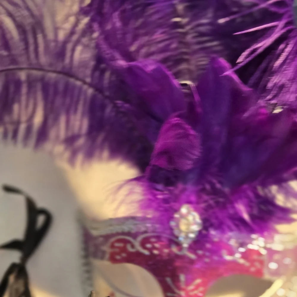 Festive Masquerade Mask Trio - Gold, Purple, Black